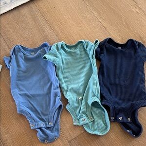 Carter's Blue and Teal Bodysuit Trio from target